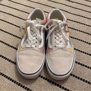 pastel rainbow vans